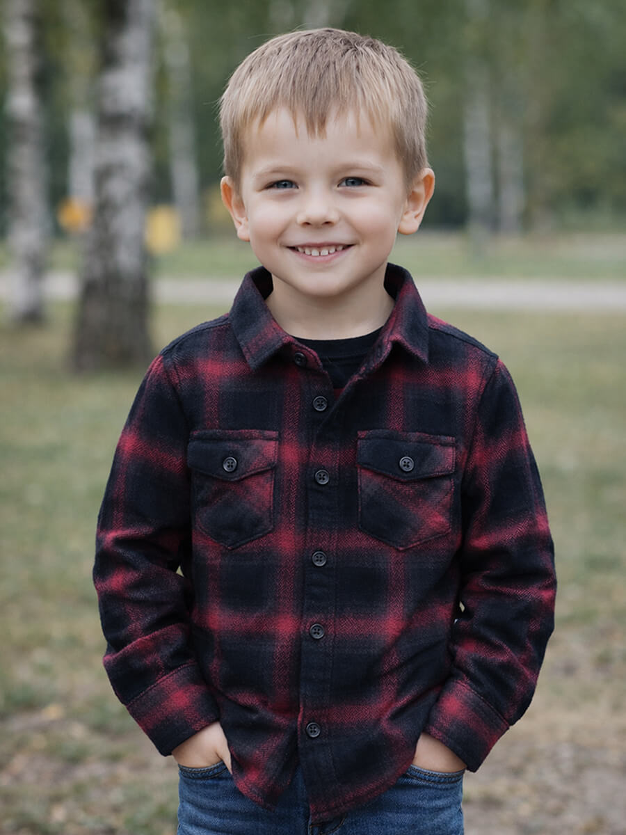 Red Mooze & Green Flannel checks - Son Combo