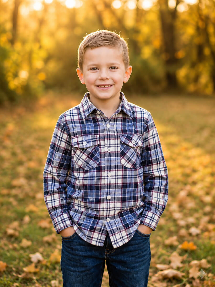 Navy Magenta Flannel checks - Son Combo