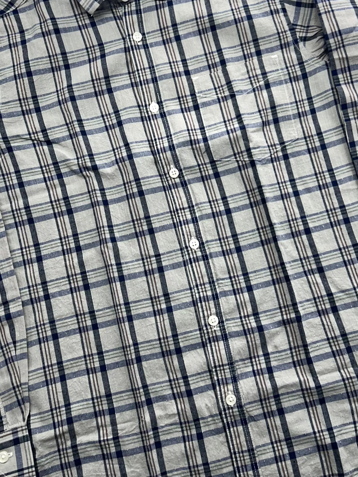 Greyish Beige and Blue Checked shirt Dad & Son Combo
