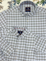 Grey Checked Shirt - Dad Combo