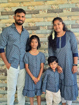 Navy Seamless Print Dad
