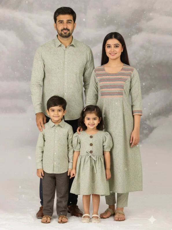 Mild Green Subtle flower print with smoking