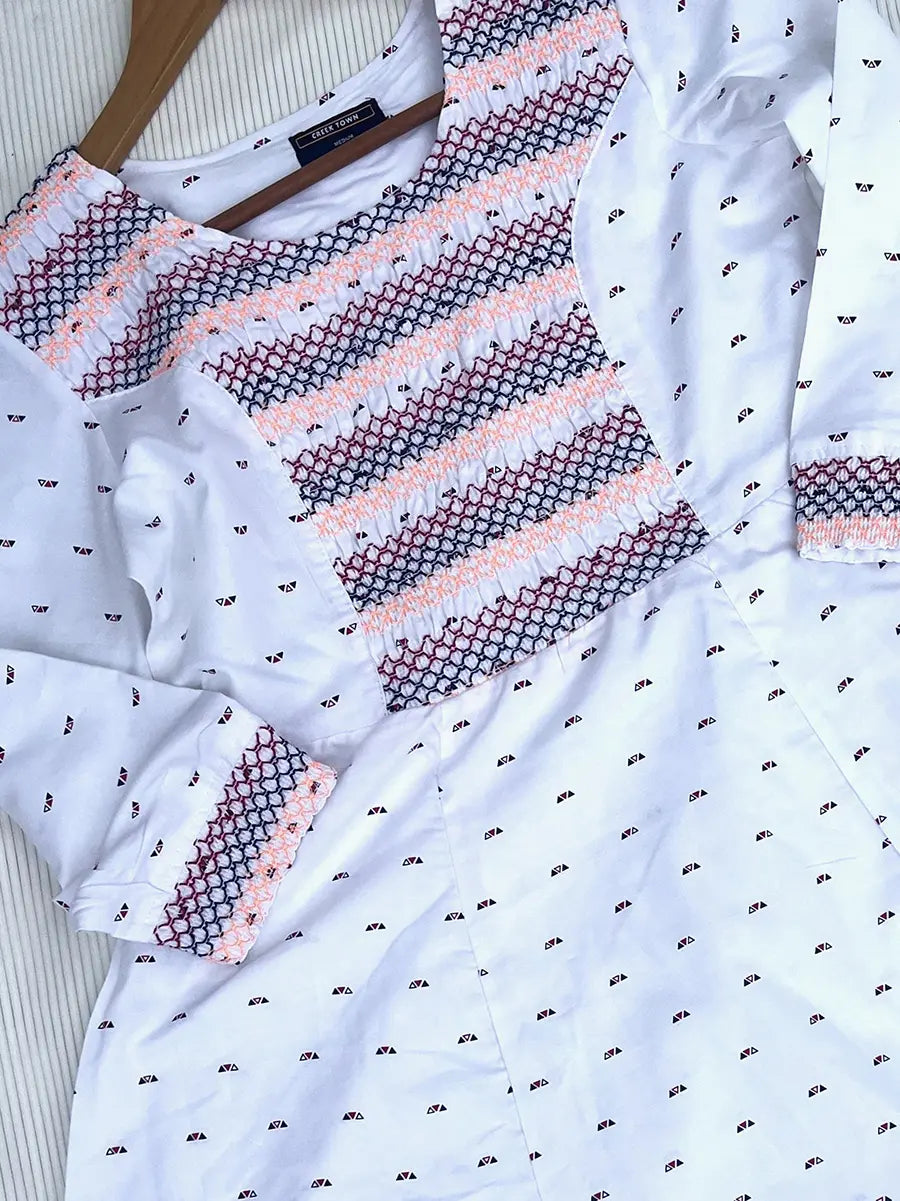 Oxford White micro print - Couple Combo