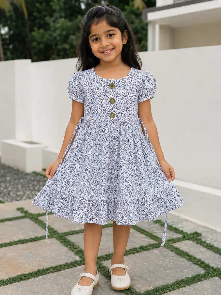 White mini floral print - Daughter Frock