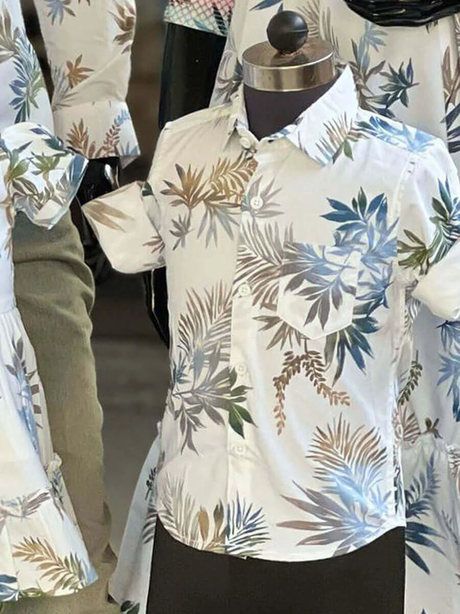 Big White Floral Print