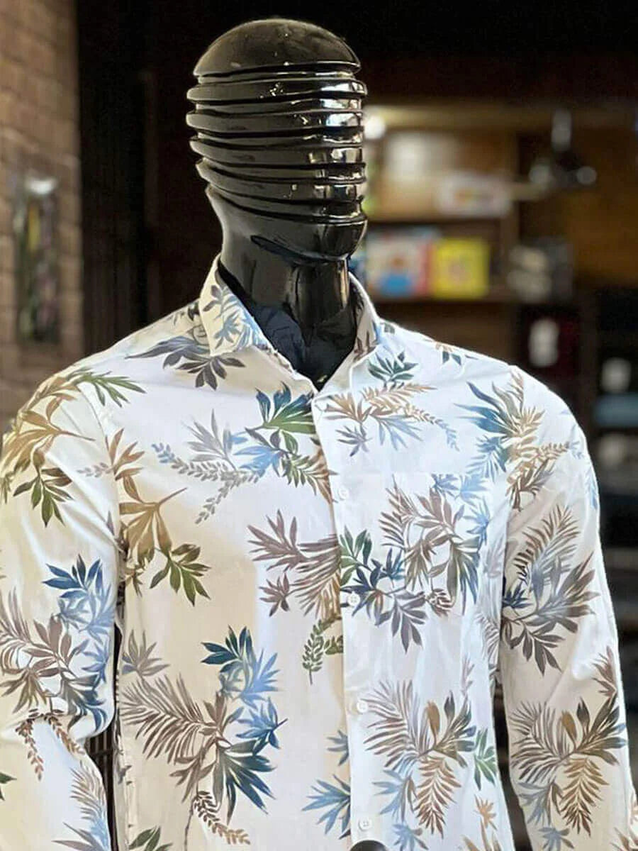 Big White Floral Print