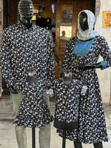 Black Multi Floral Print Dad