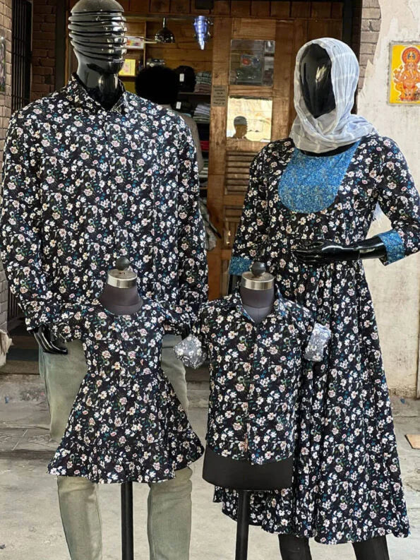 Black Multi Floral Print