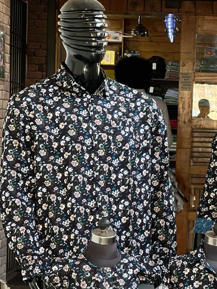 Black Multi Floral Print