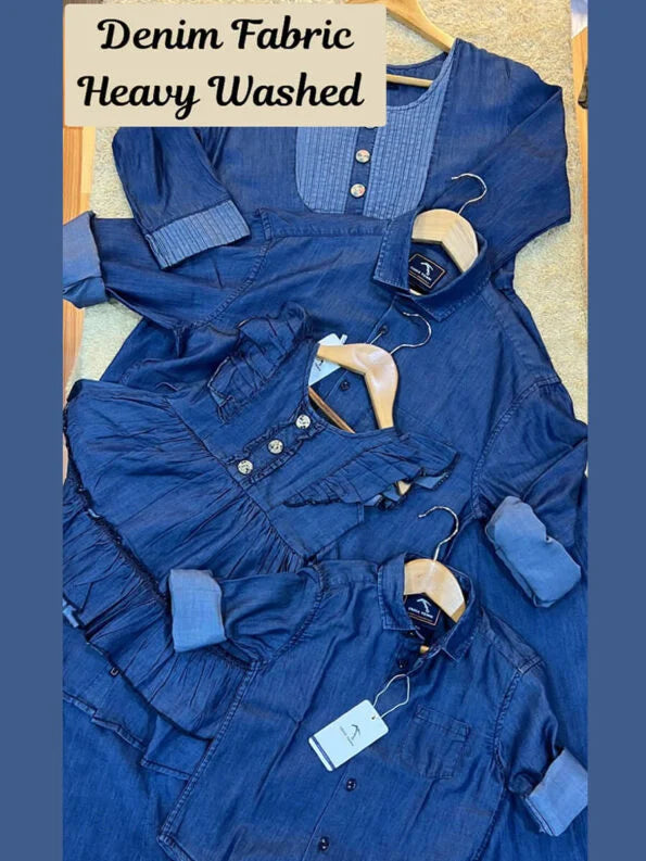 Plain Fabric Heavy Washed Denim