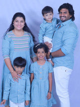 Teal Blue Print Dad