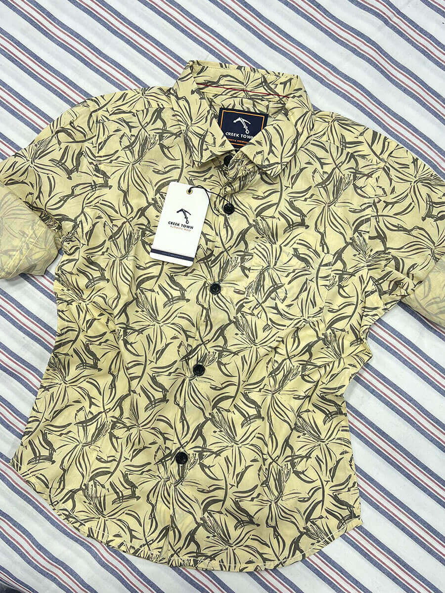 Yellow Flower printed shirt