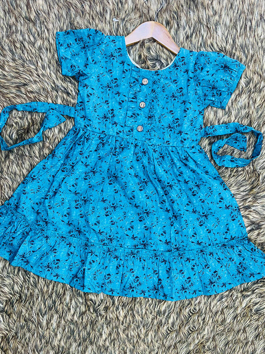 Lapis Blue Flared Frock