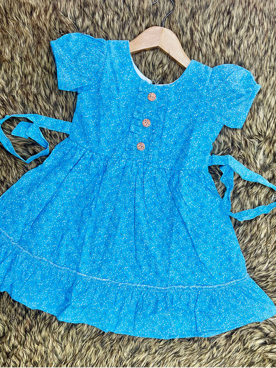 Sky Blue Flared Frock