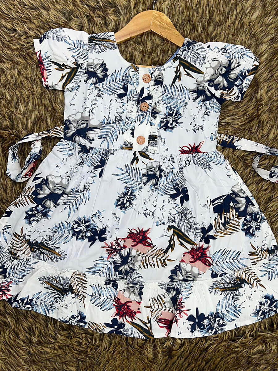 White Avator Flared Frock