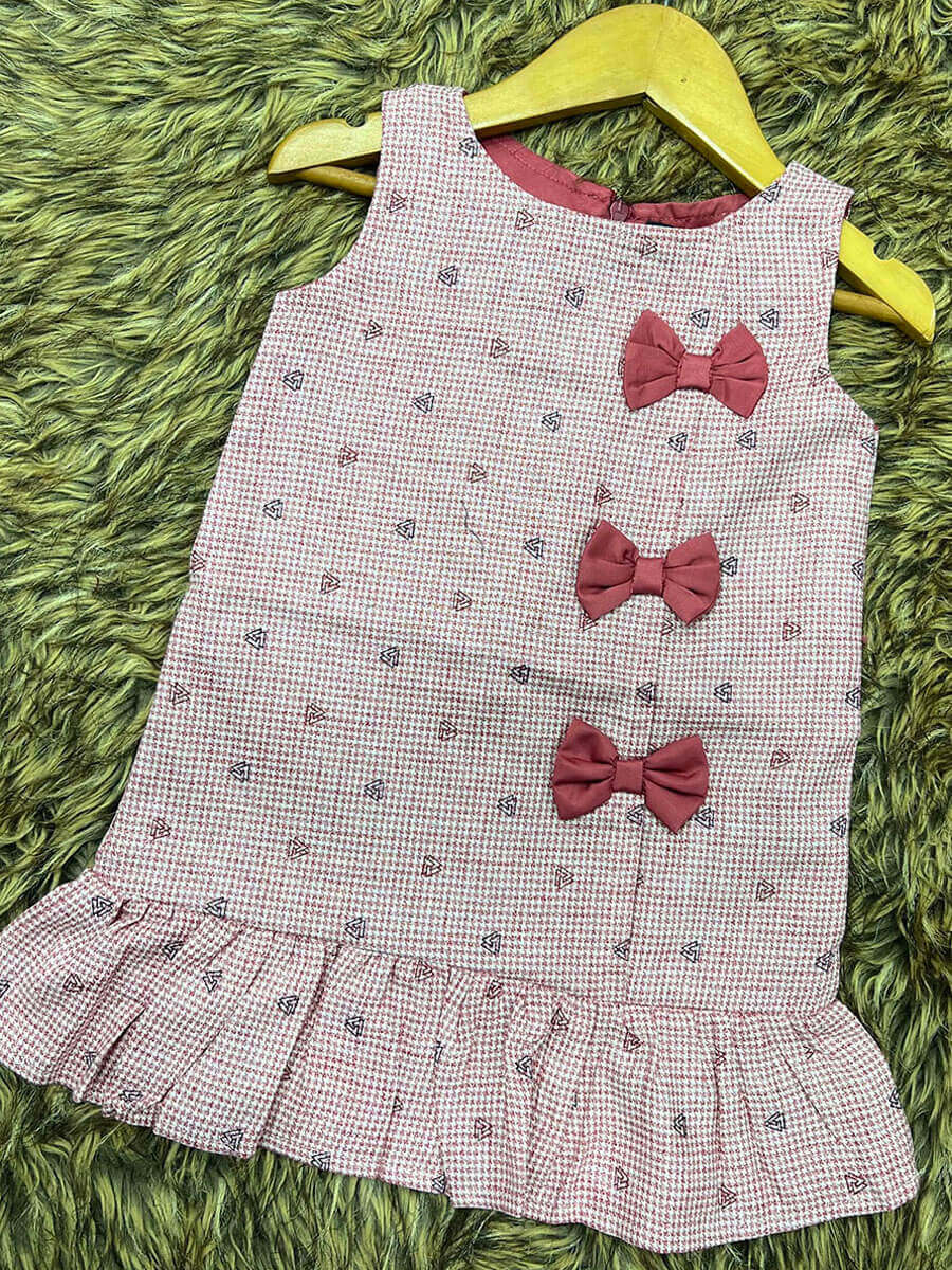 Lite Brown 3bow Frock