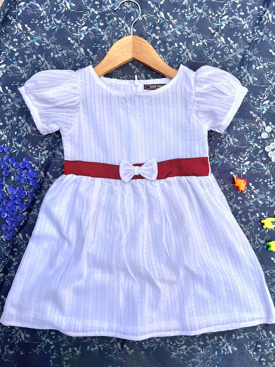 White Puff Sleeve Frock