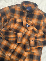 Orange & Black Lumberjack Flannel Checks - Dad Combo