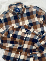Buffalo Pattern in Brown, Navy & Cream Checks - Dad Combo