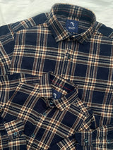 Navy & Yellow Tattersall Boxy Checks - Dad Combo