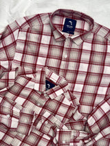 Red & White Tartan Plaid Checks - Dad Combo