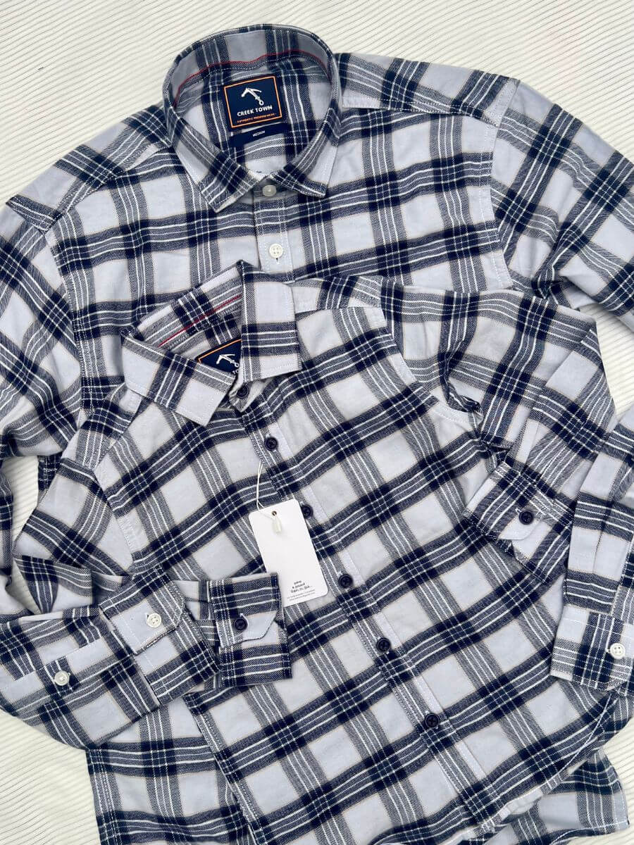 Lavender and Navy Checks - Dad Combo