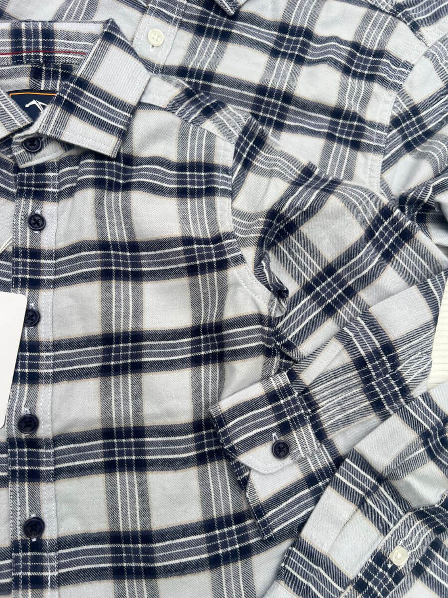 Lavender and Navy Checks Dad & Son Combo
