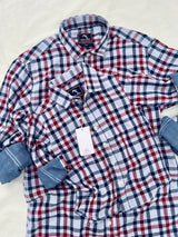 Double Fabric Grey & Red Checks - Dad Combo