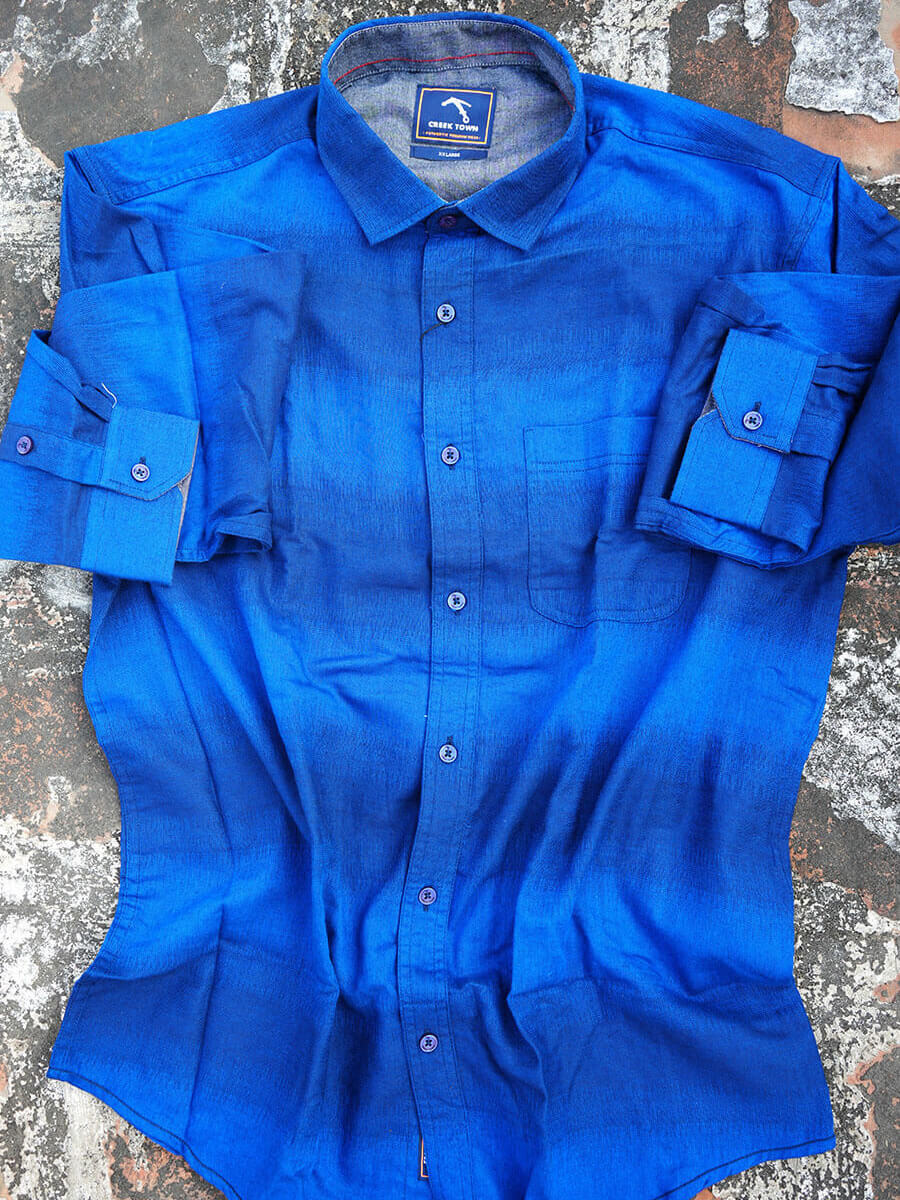 Ink Blue with Black Horizontal Lines