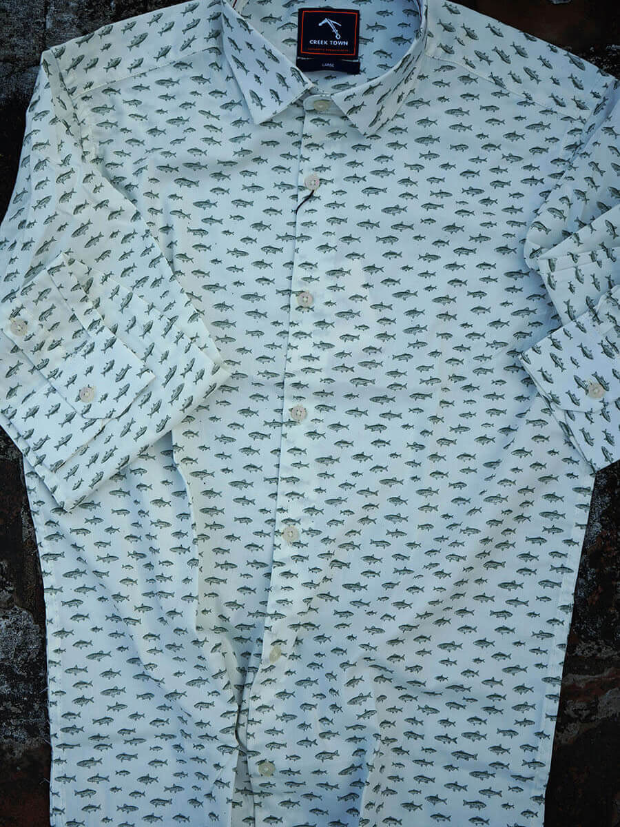 Half White Fish Print
