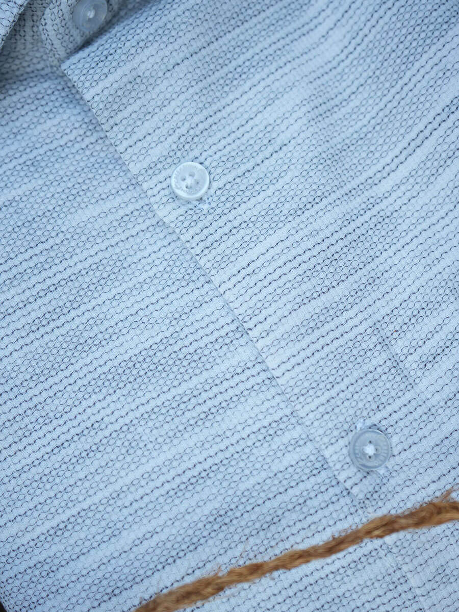 Light Grey Round Wave Print