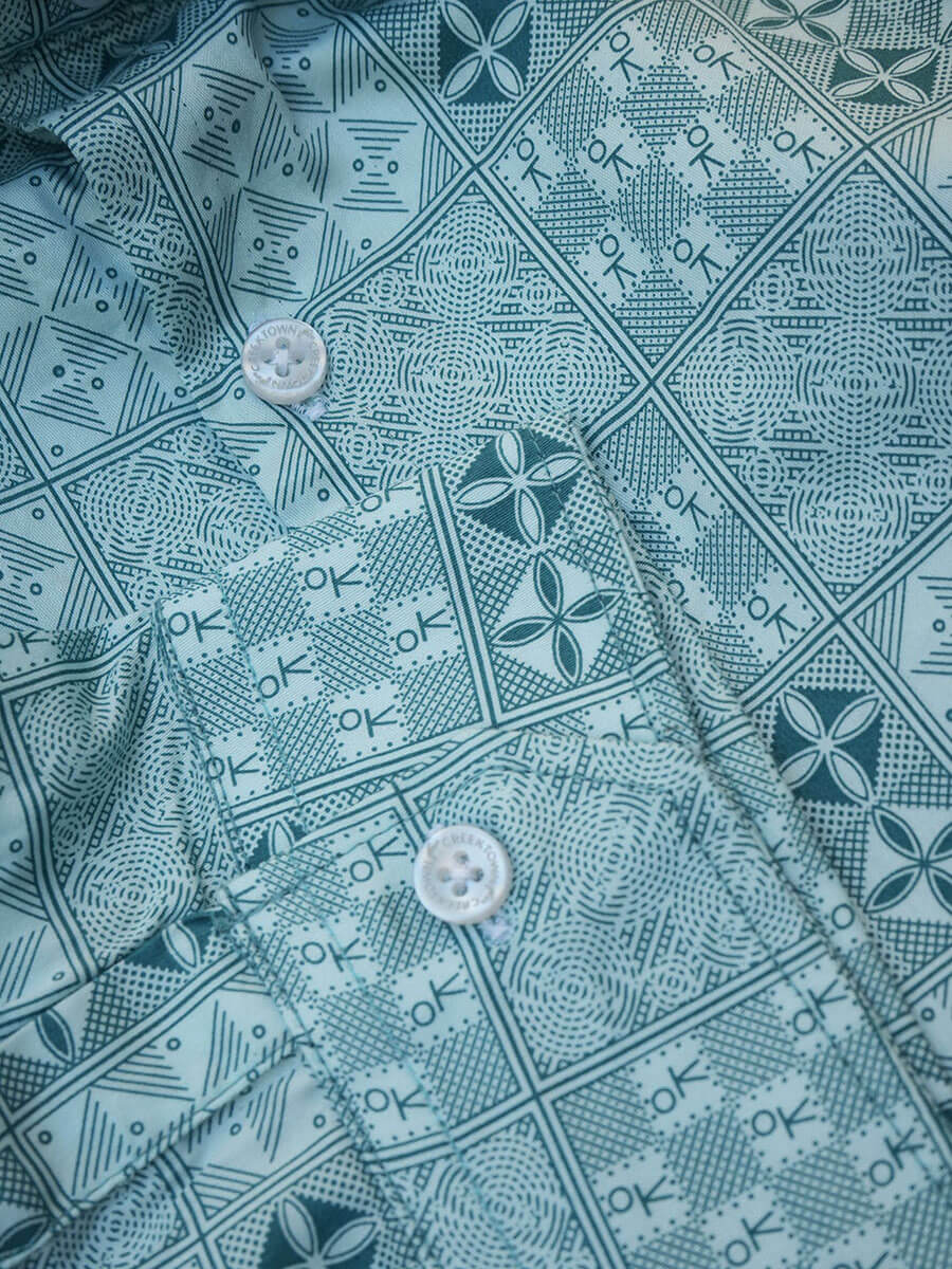 Blue African Adinkra Print