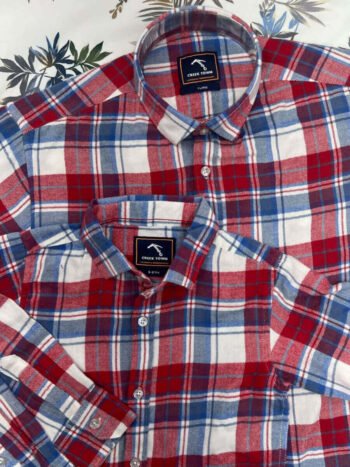 Red Checked Dad&Son Shirts