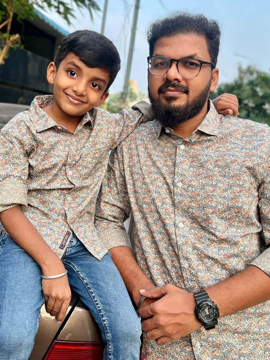 Multi Printed Flare Dad&son Combo Shirt