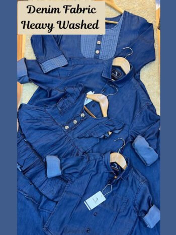 Plain Fabric Heavy Washed Denim