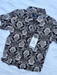 Black Abtract Rayon Printed Shirt