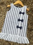 Black White Stripe 3 Bow Frock