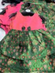 Green Floral-Jacquard Frock