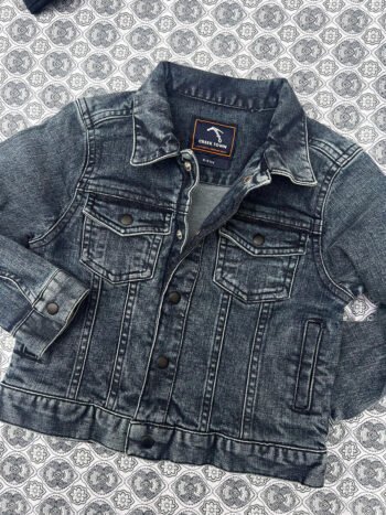 Navy Blue Acid Washed Denim Jacket