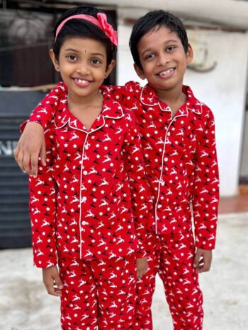 Reindeer Printed-Unisex Night Suit