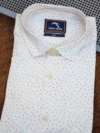 Beige Bird Printed Shirts