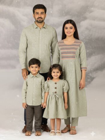 Mild Green Subtle flower print with smoking