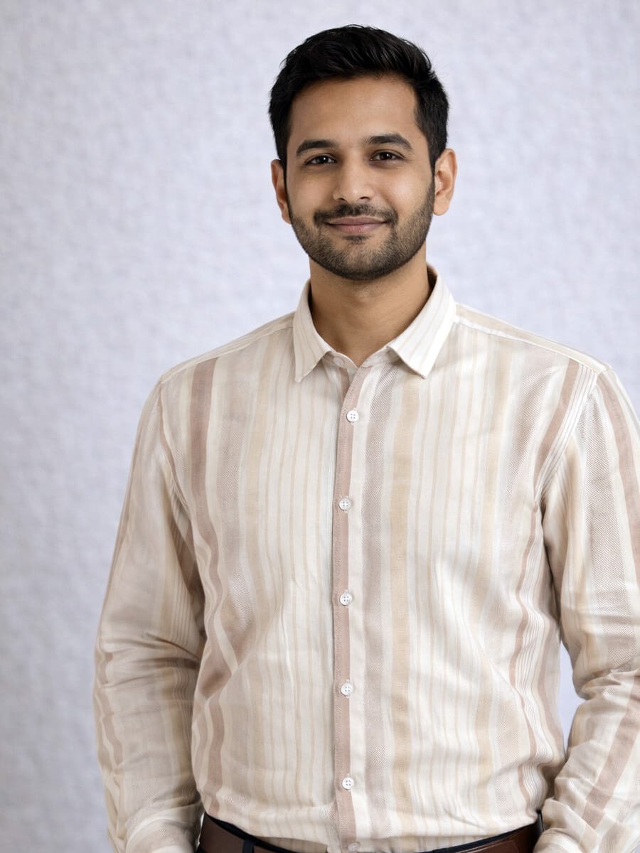 Half White Stripe Design Family Combo Men Shirt