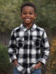 Black & White Big Flannel checks