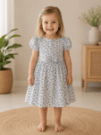 White Cotton Floral Print