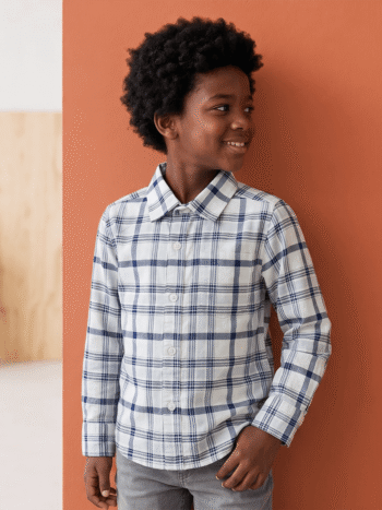White blue checks