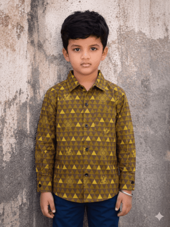 Yellow triangle print