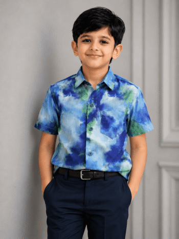 Blue, Purple & green tie-dye