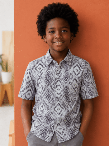 Purple geometric tribal pattern