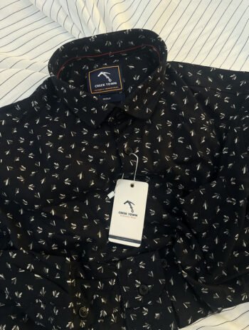 Navy Button fly print